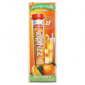 Zipfizz, Energy Drink Mix, апельсиновая сода, 20 тюбиков, 11 г (0,39 унции) - описание