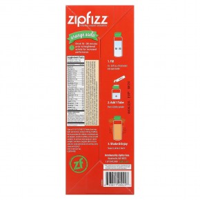Zipfizz, Energy Drink Mix, апельсиновая сода, 20 тюбиков, 11 г (0,39 унции) в Москве - eco-herb.ru | фото