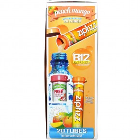 Zipfizz, Energy Drink Mix, персик и манго, 20 тюбиков по 11 г (0,39 унции) в Москве - eco-herb.ru | фото