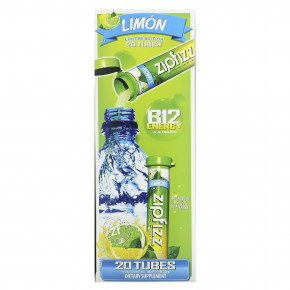 Zipfizz, Смесь для здоровой энергии с витамином B12, лимон, 20 тюбиков по 11 г (0,39 унции) - описание