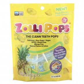 Zollipops, The Clean Teeth Pops, ананас, 3,1 унции - описание