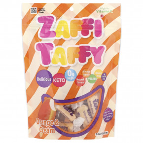 Zollipops, Zaffi® Taffy, апельсин и сливки, 142 г (5 унций) - описание | фото