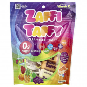 Zollipops, Zaffi Taffy®, Clean Teeth Taffy, вкусные фрукты, 85 г (3 унции) в Москве - eco-herb.ru | фото