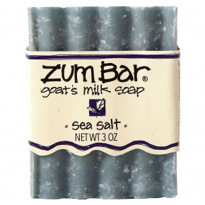 ZUM, Zum Bar, мыло с козьим молоком, морская соль, 3 унции - описание