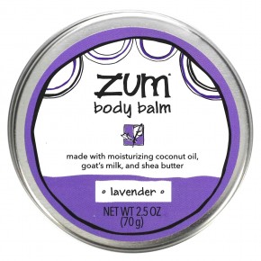 ZUM, Zum Body Balm, Lavender, 2.5 oz (70 g) - описание