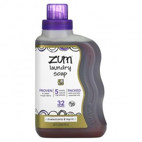 ZUM, Zum Clean, жидкое мыло для стирки с ароматерапевтическим эффектом, ладан и мирра, 940 мл (32 жидк. унции) в Москве - eco-herb.ru | фото