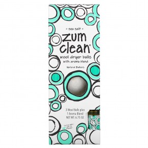 ZUM, Zum Clean, шарики для сушки шерсти со смесью ароматизаторов, морской солью, 4 шт. в Москве - eco-herb.ru | фото