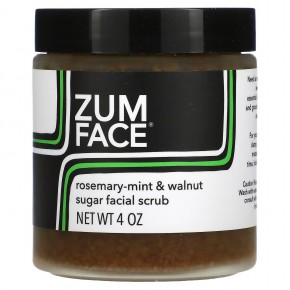 ZUM, Zum Face, сахарный скраб для лица, розмарин, мята и грецкий орех, 4 унции в Москве - eco-herb.ru | фото