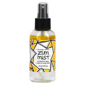 ZUM, Zum Mist, ароматерапевтический спрей для помещения и тела, лаванда и лемон, 4 жидк. унц. - описание