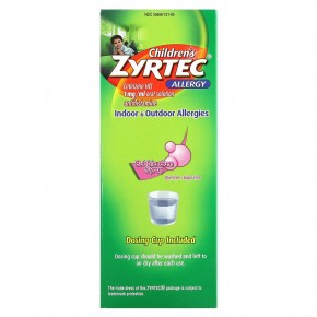 Zyrtec, Children's Allergy, Relief Syrup, для детей от 2 лет, жевательная резинка, 5 мг, 118 мл (4 жидк. Унции) в Москве - eco-herb.ru | фото