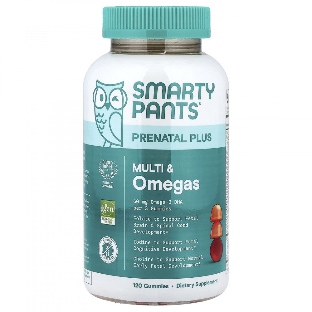 SmartyPants, Prenatal Plus, жевательные мультивитамины и омега, со вкусом апельсина и клубники, 120 жевательных таблеток в Москве - eco-herb.ru | изображение SmartyPants, Prenatal Plus, жевательные мультивитамины и омега, со вкусом апельсина и клубники, 120 жевательных таблеток в Москве - eco-herb.ru | фото