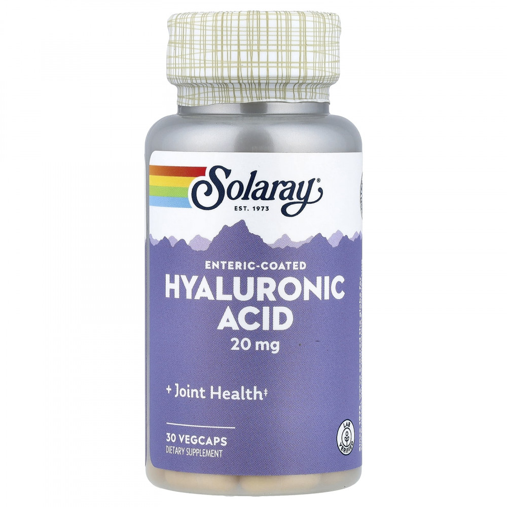 Solaray, гиалуроновая кислота, покрытые кишечнорастворимой оболочкой, 30 капсул VegCap в Москве - eco-herb.ru | изображение Solaray, гиалуроновая кислота, покрытые кишечнорастворимой оболочкой, 30 капсул VegCap в Москве - eco-herb.ru | фото