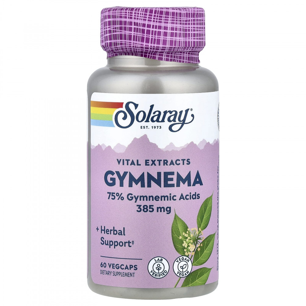 Solaray, Vital Extracts, джимнема, 385 мг, 60 растительных капсул в Москве - eco-herb.ru | изображение Solaray, Vital Extracts, джимнема, 385 мг, 60 растительных капсул в Москве - eco-herb.ru | фото