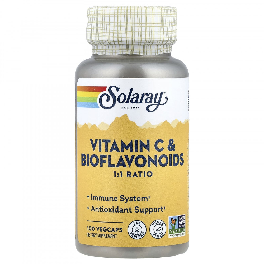 Solaray, витамин C и биофлавоноиды, 100 растительных капсул в Москве - eco-herb.ru | изображение Solaray, витамин C и биофлавоноиды, 100 растительных капсул в Москве - eco-herb.ru | фото