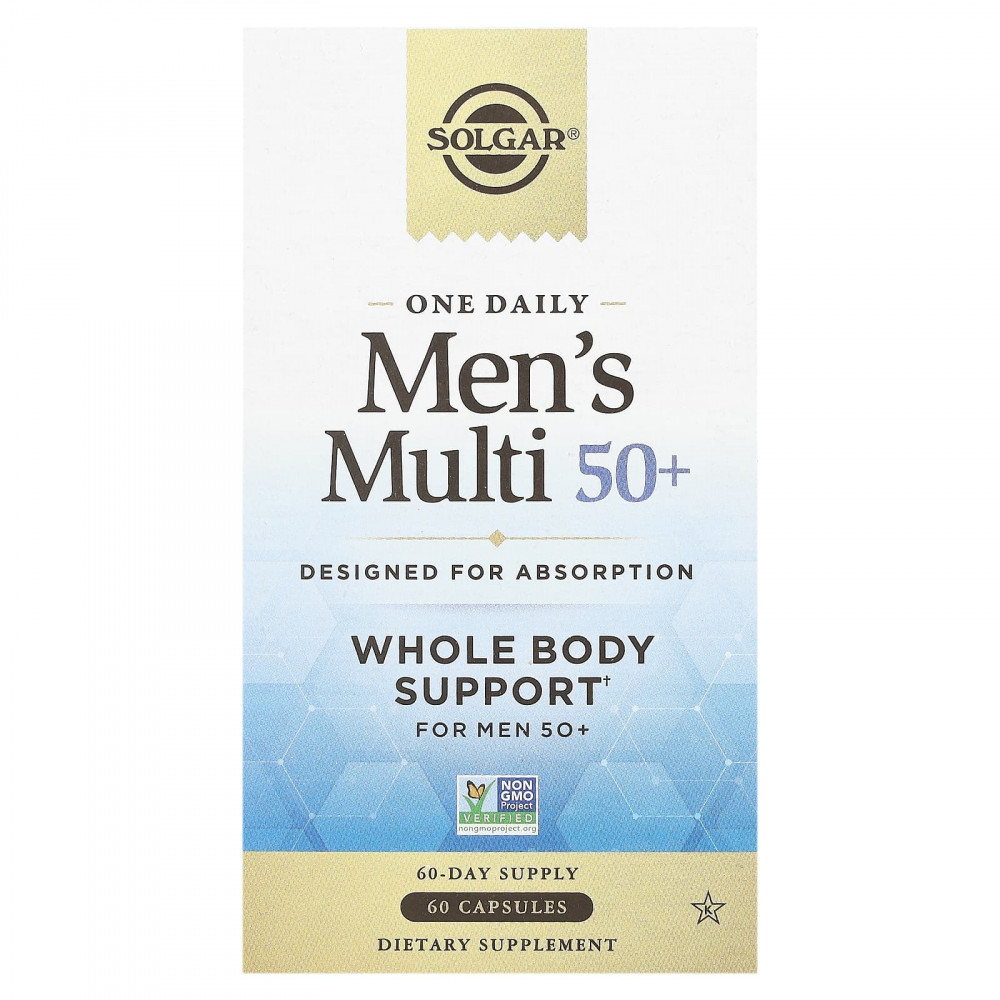 Solgar, One Daily Men's Multi, мультивитамины для мужчин старше 50 лет, 60 капсул в Москве - eco-herb.ru | изображение Solgar, One Daily Men's Multi, мультивитамины для мужчин старше 50 лет, 60 капсул в Москве - eco-herb.ru | фото