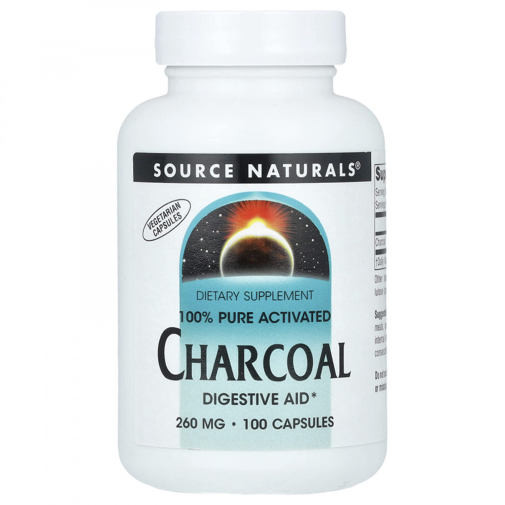 Source Naturals, 100% чистый активированный уголь, 260 мг, 100 капсул в Москве - eco-herb.ru | изображение Source Naturals, 100% чистый активированный уголь, 260 мг, 100 капсул в Москве - eco-herb.ru | фото