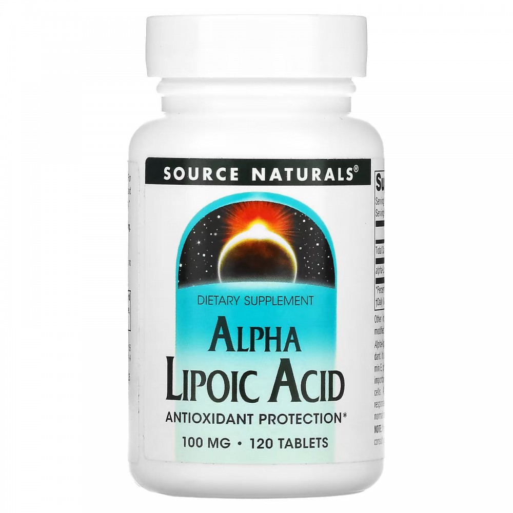 Source Naturals, Альфа-липоевая кислота, 100 мг, 120 таблеток купить в  Москве