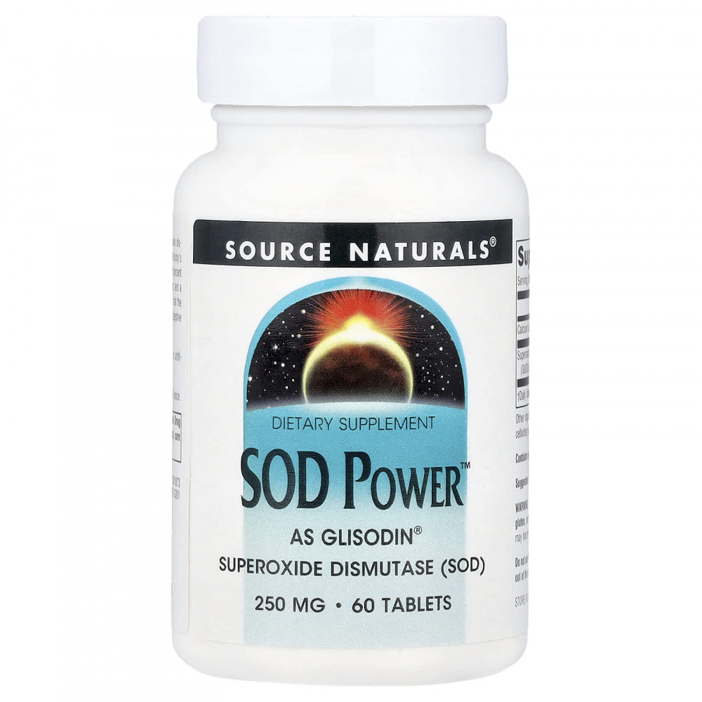 Source Naturals, SOD Power™, 250 мг, 60 таблеток в Москве - eco-herb.ru | изображение Source Naturals, SOD Power™, 250 мг, 60 таблеток в Москве - eco-herb.ru | фото