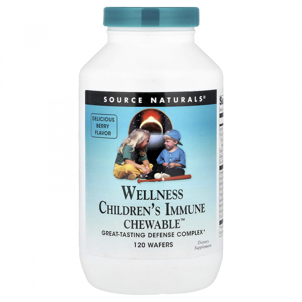 Source Naturals, Wellness Children's Immune Chewable™, с ягодным вкусом, 120 жевательных таблеток в Москве - eco-herb.ru | изображение Source Naturals, Wellness Children's Immune Chewable™, с ягодным вкусом, 120 жевательных таблеток в Москве - eco-herb.ru | фото