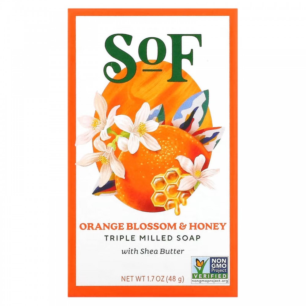 South of France, Triple Milled Bar Soap with Shea Butter, Orange Blossom & Honey, 1.7 oz (48 g) в Москве - eco-herb.ru | фото