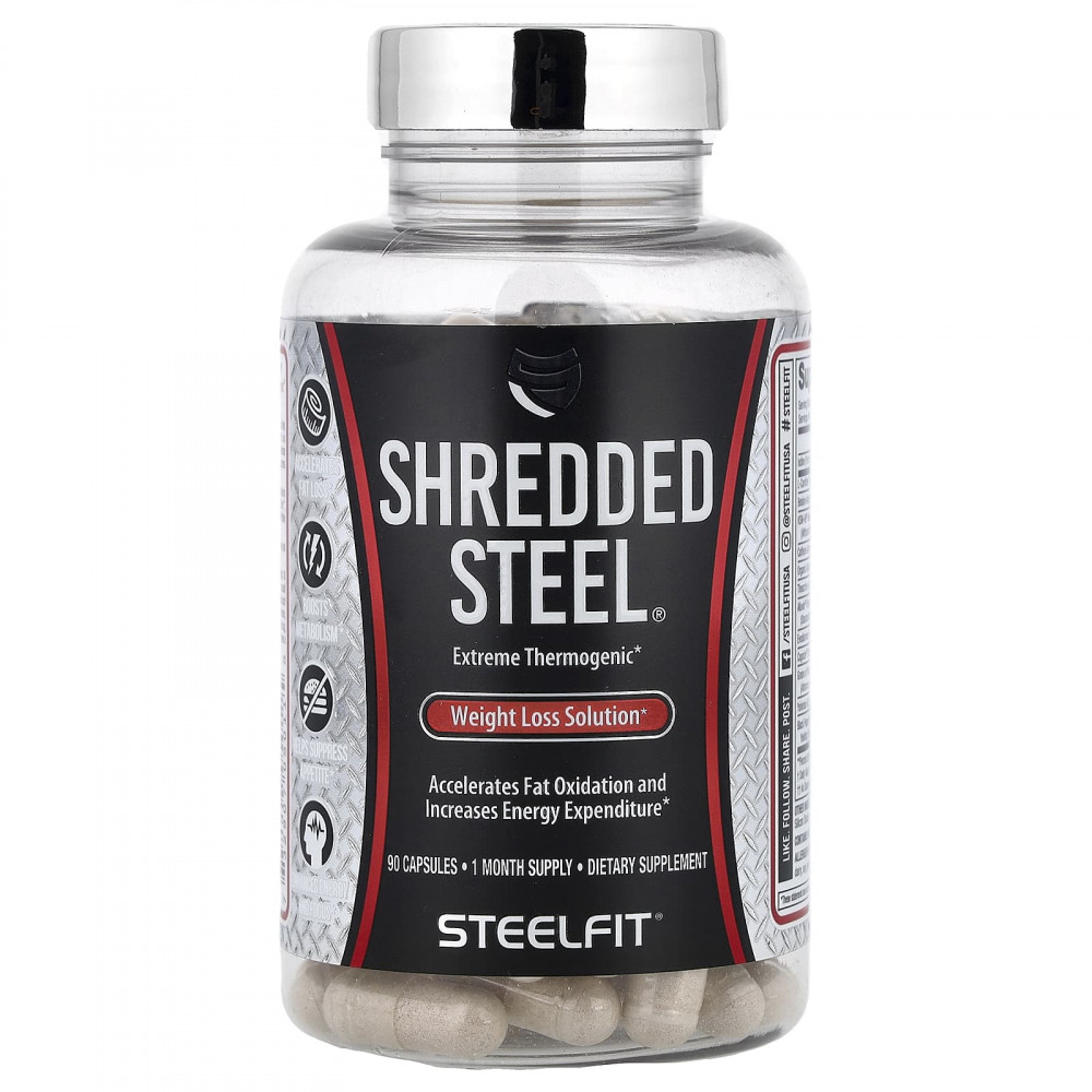 SteelFit, Shredred Steel®, добавка для снижения веса, 90 капсул в Москве - eco-herb.ru | изображение SteelFit, Shredred Steel®, добавка для снижения веса, 90 капсул в Москве - eco-herb.ru | фото