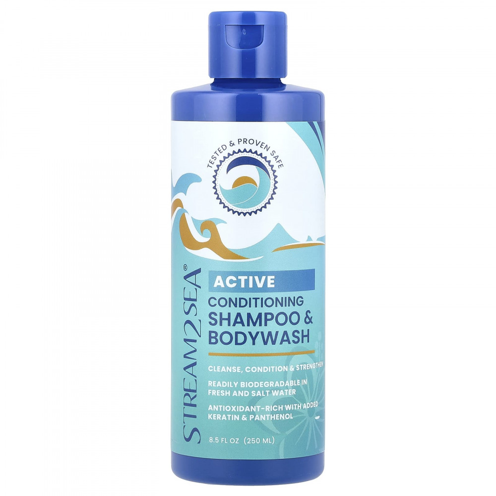 Stream2Sea, Активный кондиционер, шампунь и гель для душа, 250 мл (8,5 жидк. унц.) в Москве - eco-herb.ru | изображение Stream2Sea, Активный кондиционер, шампунь и гель для душа, 250 мл (8,5 жидк. унц.) в Москве - eco-herb.ru | фото
