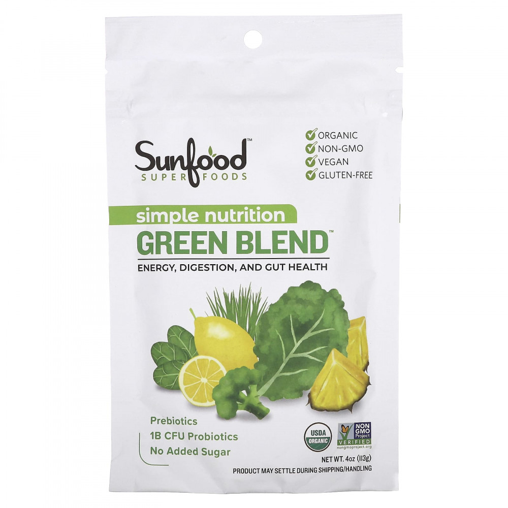 Sunfood, Simple Nutrition, смесь зелени, 113 г (4 унции) в Москве - eco-herb.ru | изображение Sunfood, Simple Nutrition, смесь зелени, 113 г (4 унции) в Москве - eco-herb.ru | фото