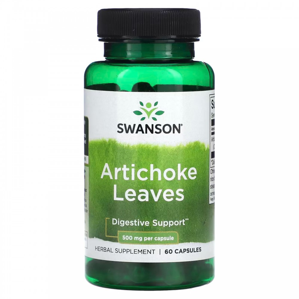 Swanson, Artichoke Leaves, 500 mg, 60 Capsules в Москве - eco-herb.ru | фото