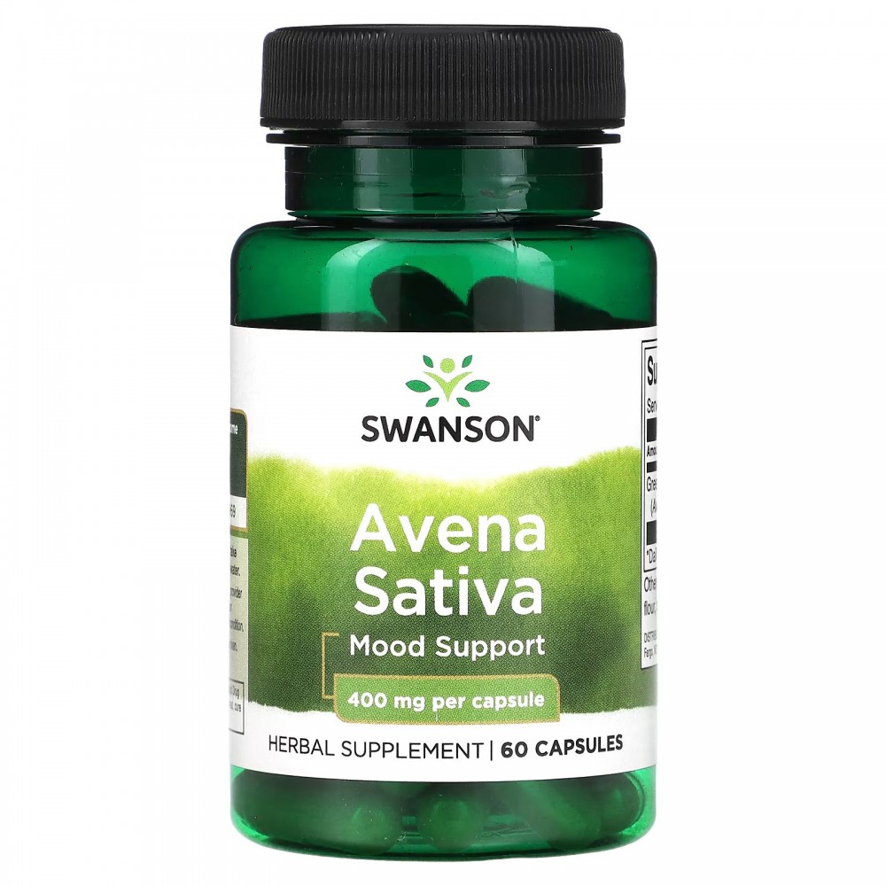 Swanson, Avena Sativa, 400 mg, 60 Capsules в Москве - eco-herb.ru | фото