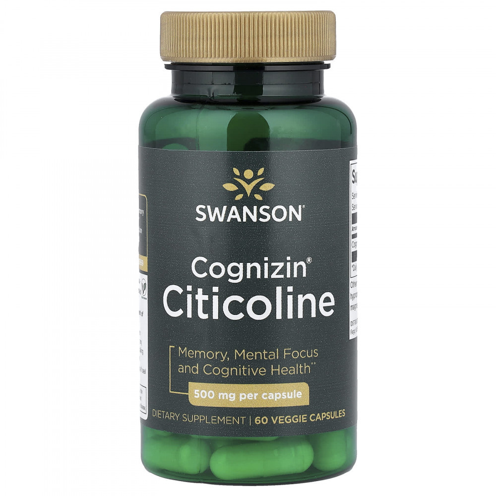 Swanson, Cognizin®, цитиколин, 60 вегетарианских капсул (500 мг в 1 капсуле) в Москве - eco-herb.ru | изображение Swanson, Cognizin®, цитиколин, 60 вегетарианских капсул (500 мг в 1 капсуле) в Москве - eco-herb.ru | фото