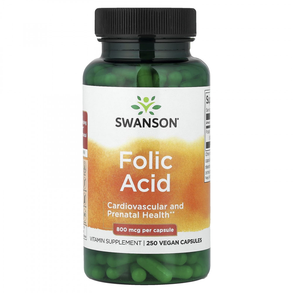 Swanson, фолиевая кислота, 800 мкг, 250 веганских капсул в Москве - eco-herb.ru | изображение Swanson, фолиевая кислота, 800 мкг, 250 веганских капсул в Москве - eco-herb.ru | фото