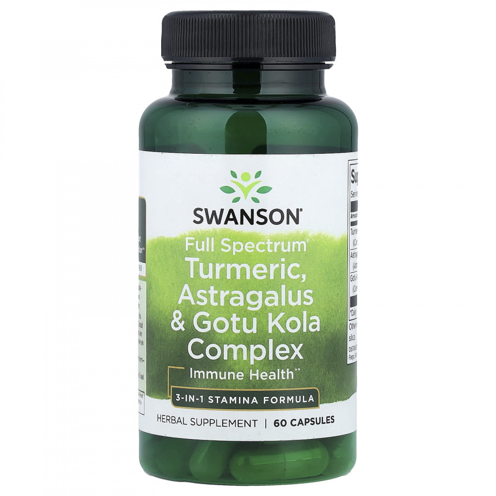 Swanson, Full Spectrum, комплекс с куркумой, астрагалом и готу колой, 60 капсул в Москве - eco-herb.ru | изображение Swanson, Full Spectrum, комплекс с куркумой, астрагалом и готу колой, 60 капсул в Москве - eco-herb.ru | фото