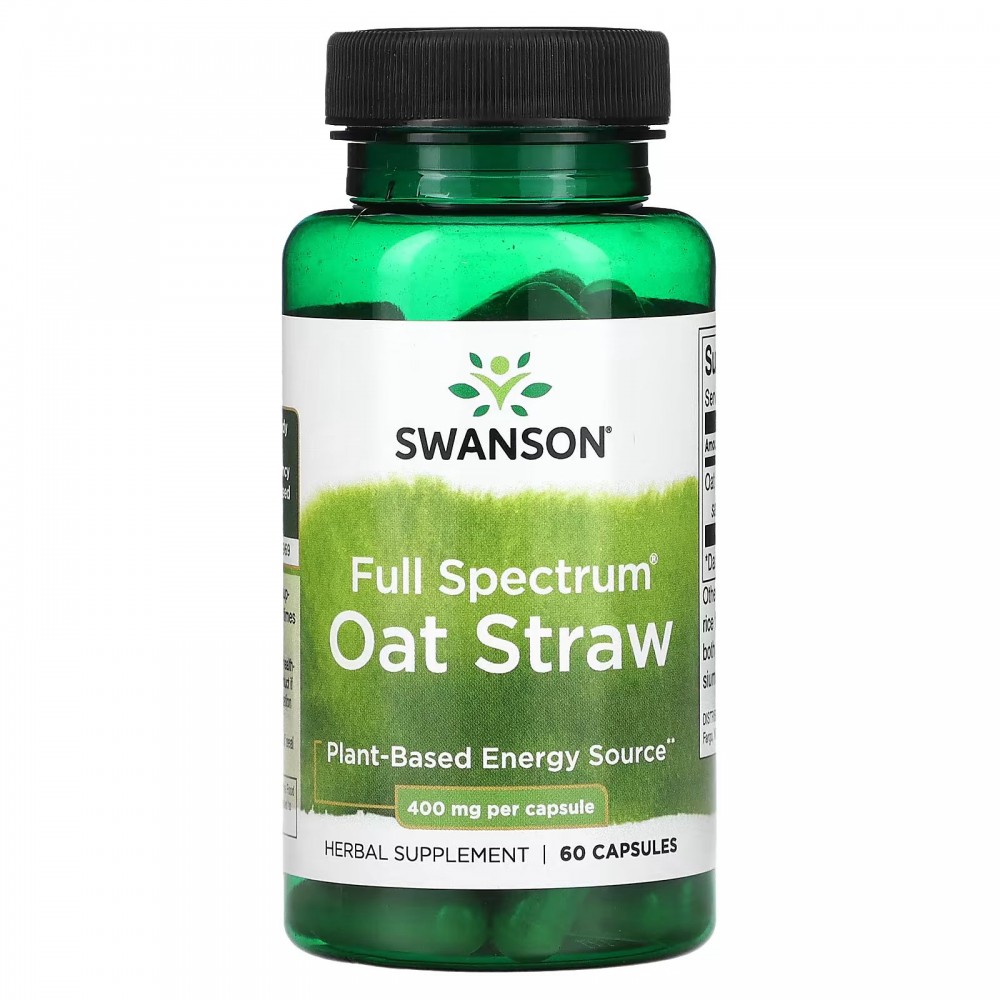 Swanson, Full Spectrum Oat Straw, 400 mg, 60 Capsules в Москве - eco-herb.ru | фото