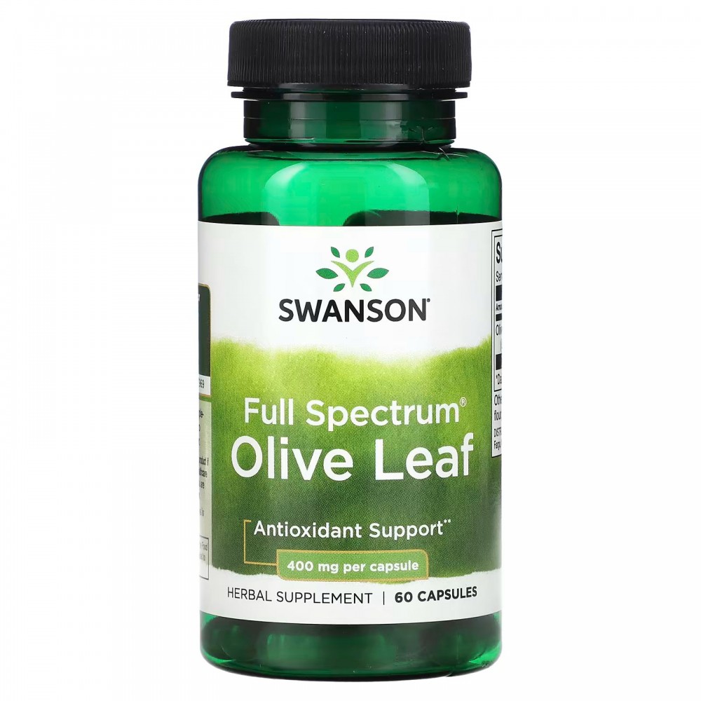 Swanson, Full Spectrum Olive Leaf, 400 mg, 60 Capsules в Москве - eco-herb.ru | фото