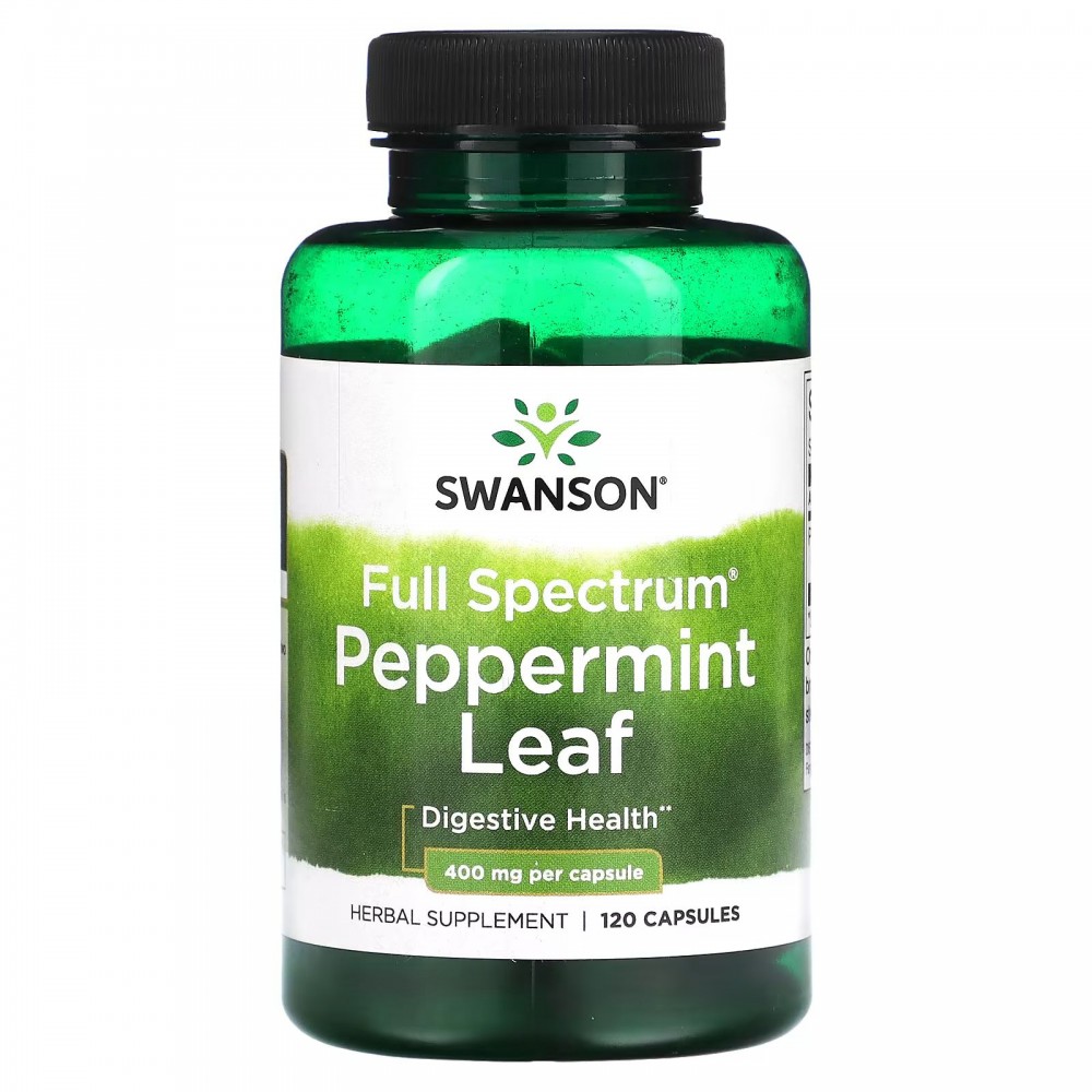 Swanson, Full Spectrum Peppermint Leaf, 400 mg, 120 Capsules в Москве - eco-herb.ru | фото