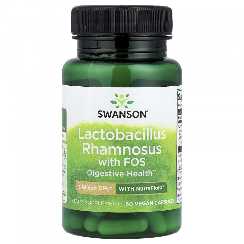 Swanson, лактобактерии рамнозус с ФОС, 60 веганских капсул в Москве - eco-herb.ru | изображение Swanson, лактобактерии рамнозус с ФОС, 60 веганских капсул в Москве - eco-herb.ru | фото