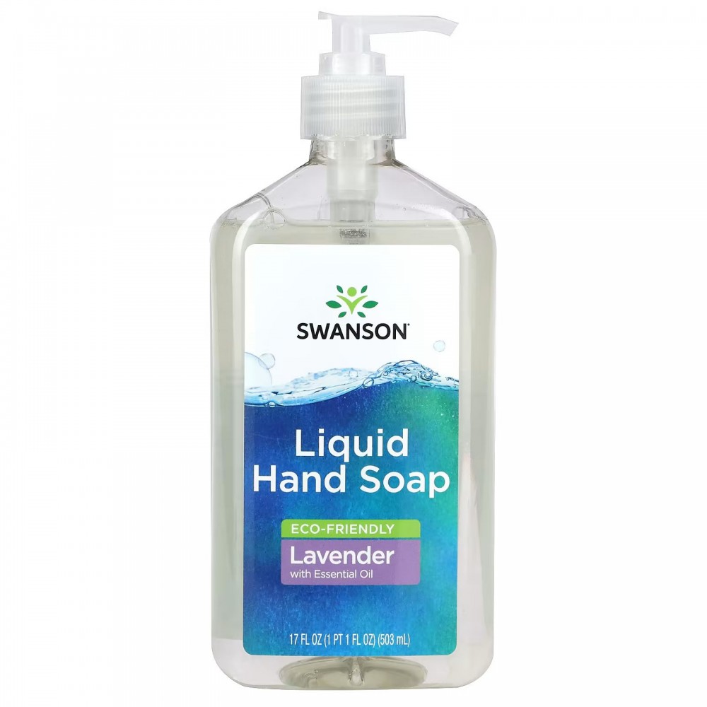 Swanson, Liquid Hand Soap, Lavender, 17 fl oz (503 ml) в Москве - eco-herb.ru | фото