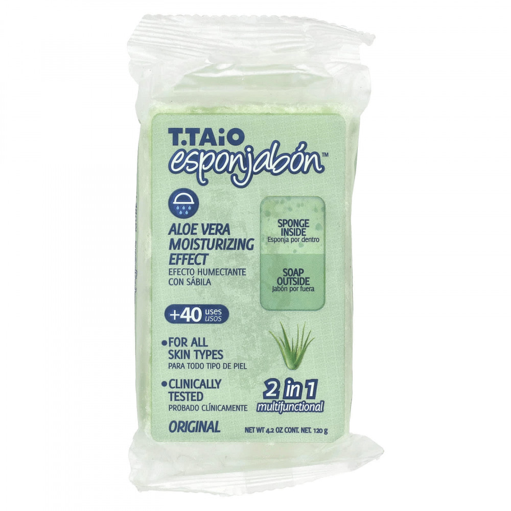 T. Taio, мыло с губкой внутри, оригинальное алоэ вера, 120 г (4,2 унции) в Москве - eco-herb.ru | изображение T. Taio, мыло с губкой внутри, оригинальное алоэ вера, 120 г (4,2 унции) в Москве - eco-herb.ru | фото