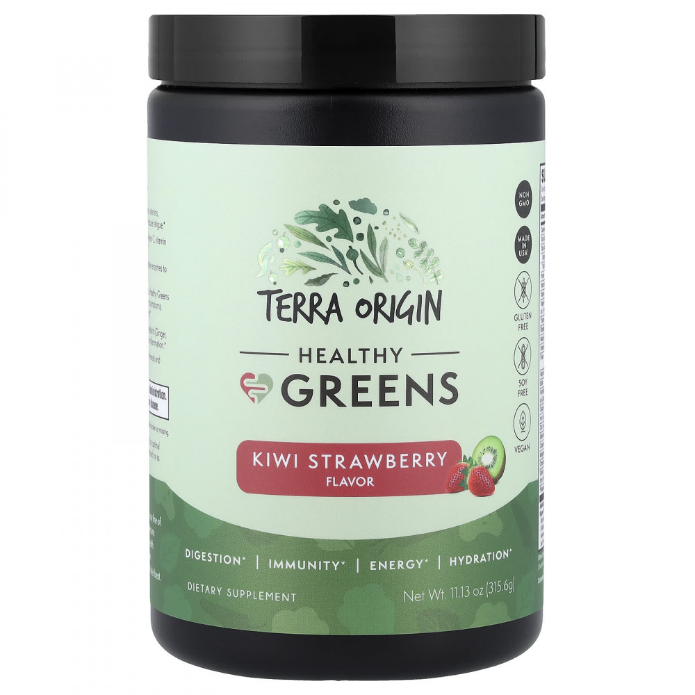 Terra Origin, Healthy Greens, киви и клубника, 315,6 г (11,13 унции) в Москве - eco-herb.ru | изображение Terra Origin, Healthy Greens, киви и клубника, 315,6 г (11,13 унции) в Москве - eco-herb.ru | фото