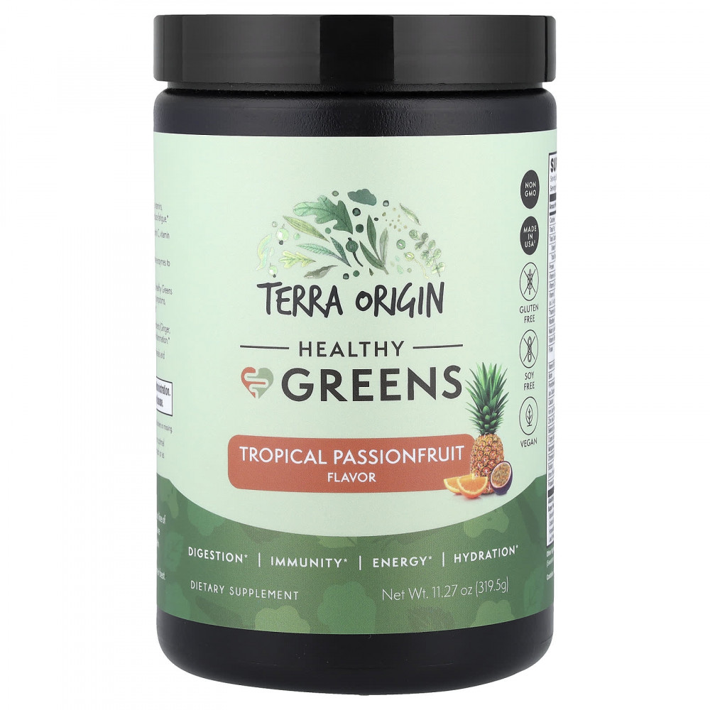 Terra Origin, Healthy Greens, тропическая маракуйя, 319,5 г (11,27 унции) в Москве - eco-herb.ru | изображение Terra Origin, Healthy Greens, тропическая маракуйя, 319,5 г (11,27 унции) в Москве - eco-herb.ru | фото