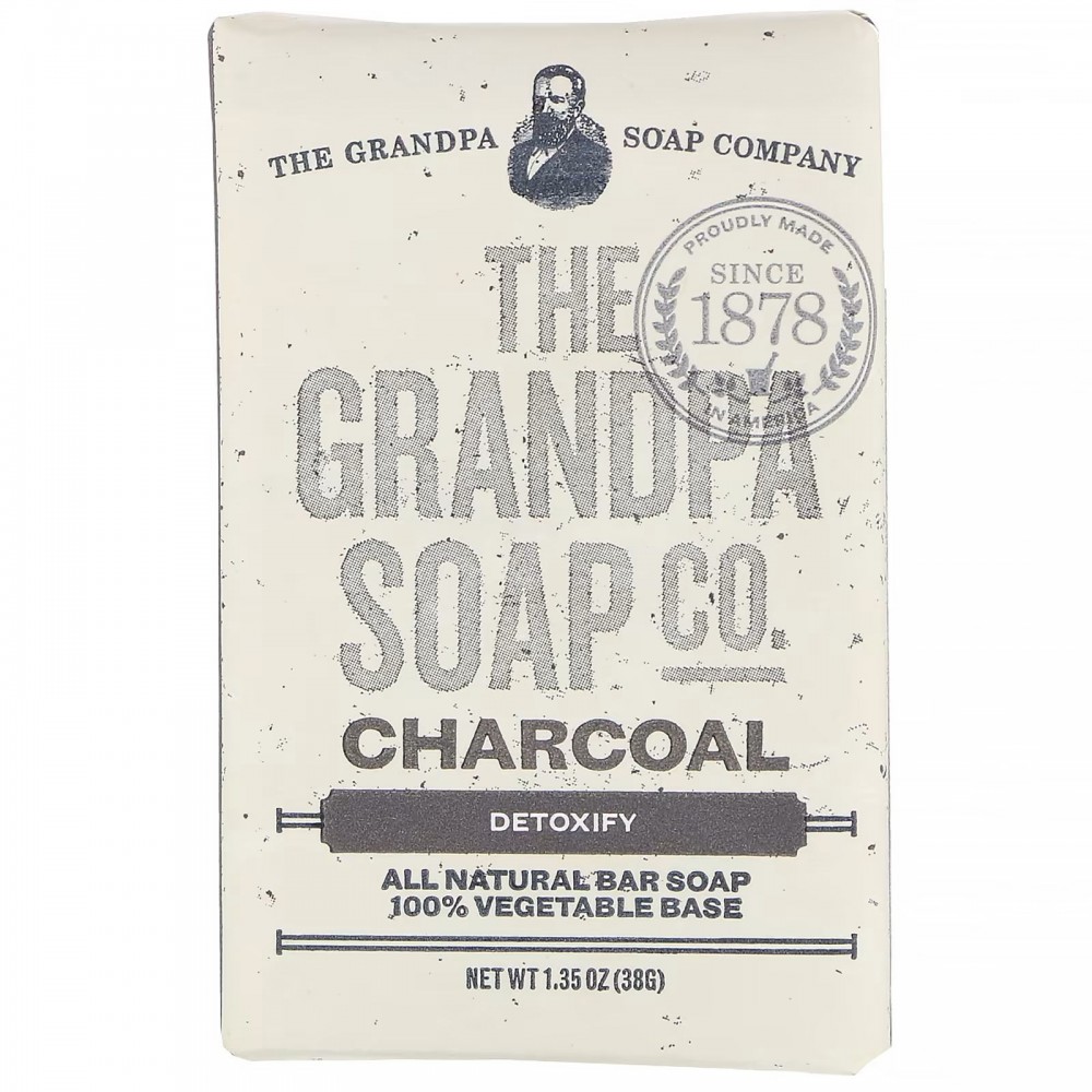 The Grandpa Soap Co., Face & Body Bar Soap, Detoxify, Charcoal, 1.35 oz (38 g) в Москве - eco-herb.ru | фото