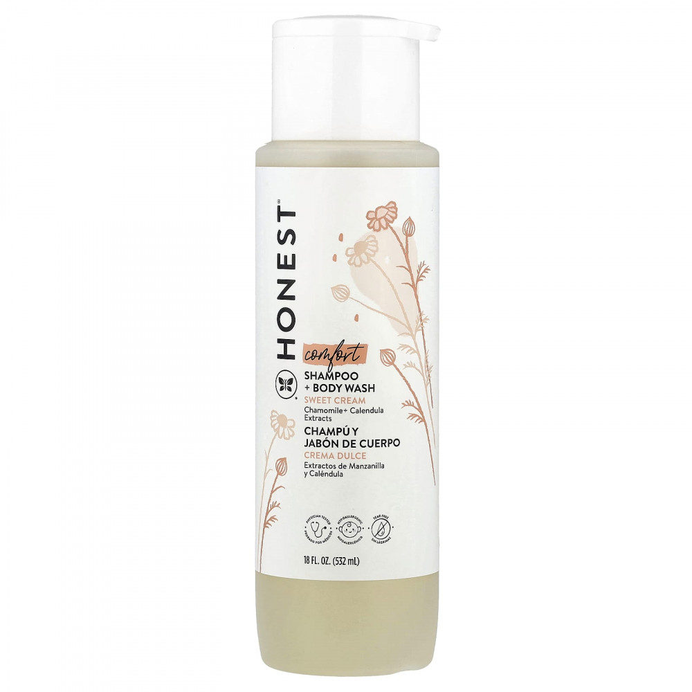 The Honest Company, Comfort, шампунь и гель для душа, сладкий крем, 532 мл (18 жидк. унций) в Москве - eco-herb.ru | изображение The Honest Company, Comfort, шампунь и гель для душа, сладкий крем, 532 мл (18 жидк. унций) в Москве - eco-herb.ru | фото