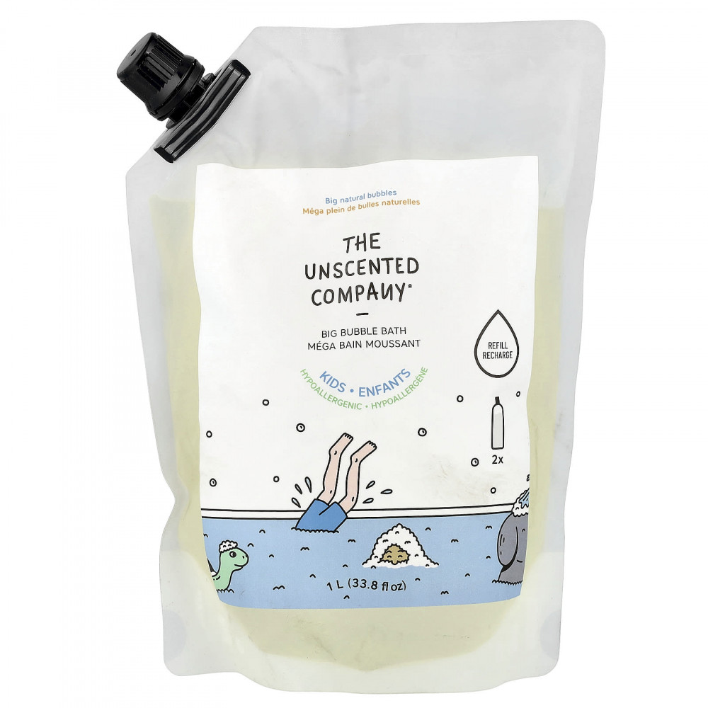 The Unscented Company, Kids, Big Bubble Bath, Refill, без отдушек, 1 л (33,8 жидк. Унции) в Москве - eco-herb.ru | изображение The Unscented Company, Kids, Big Bubble Bath, Refill, без отдушек, 1 л (33,8 жидк. Унции) в Москве - eco-herb.ru | фото