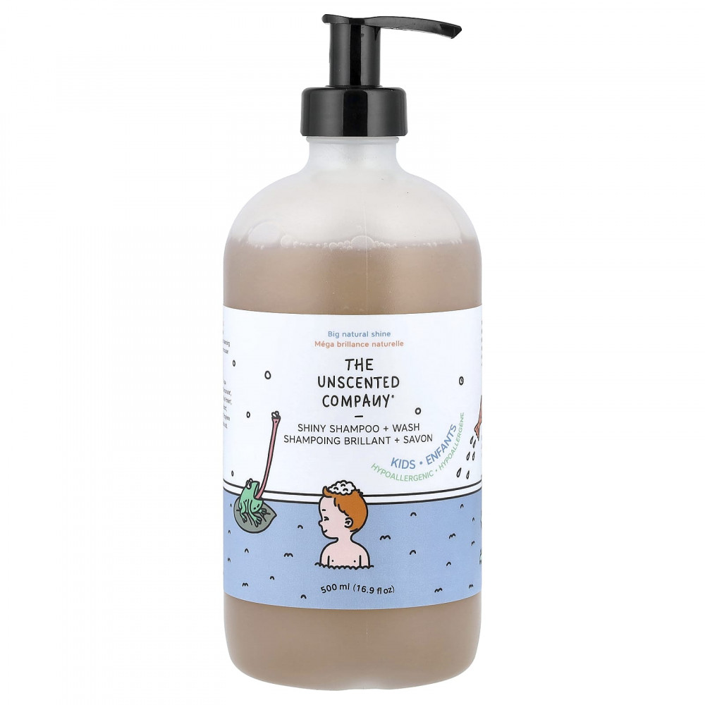 The Unscented Company, Kids, Shiny Shampoo + Wash, без отдушек, 500 мл (16,9 жидк. Унции) в Москве - eco-herb.ru | изображение The Unscented Company, Kids, Shiny Shampoo + Wash, без отдушек, 500 мл (16,9 жидк. Унции) в Москве - eco-herb.ru | фото