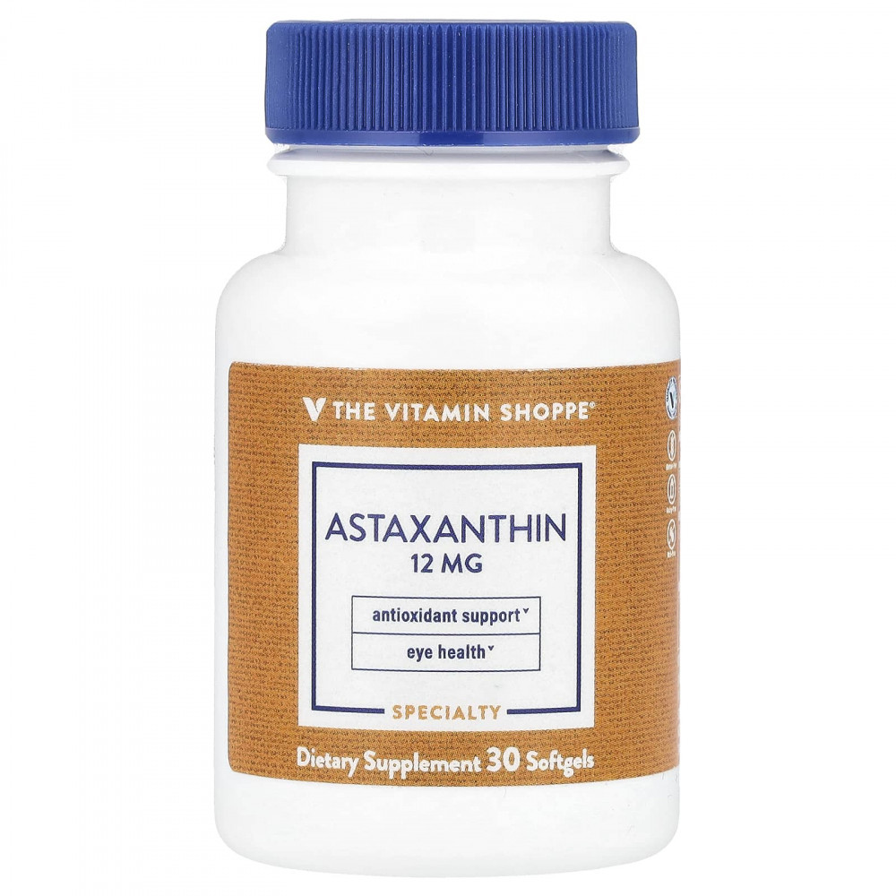 The Vitamin Shoppe, Astaxanthin, 12 mg, 30 Softgels в Москве - eco-herb.ru | изображение The Vitamin Shoppe, Astaxanthin, 12 mg, 30 Softgels в Москве - eco-herb.ru | фото