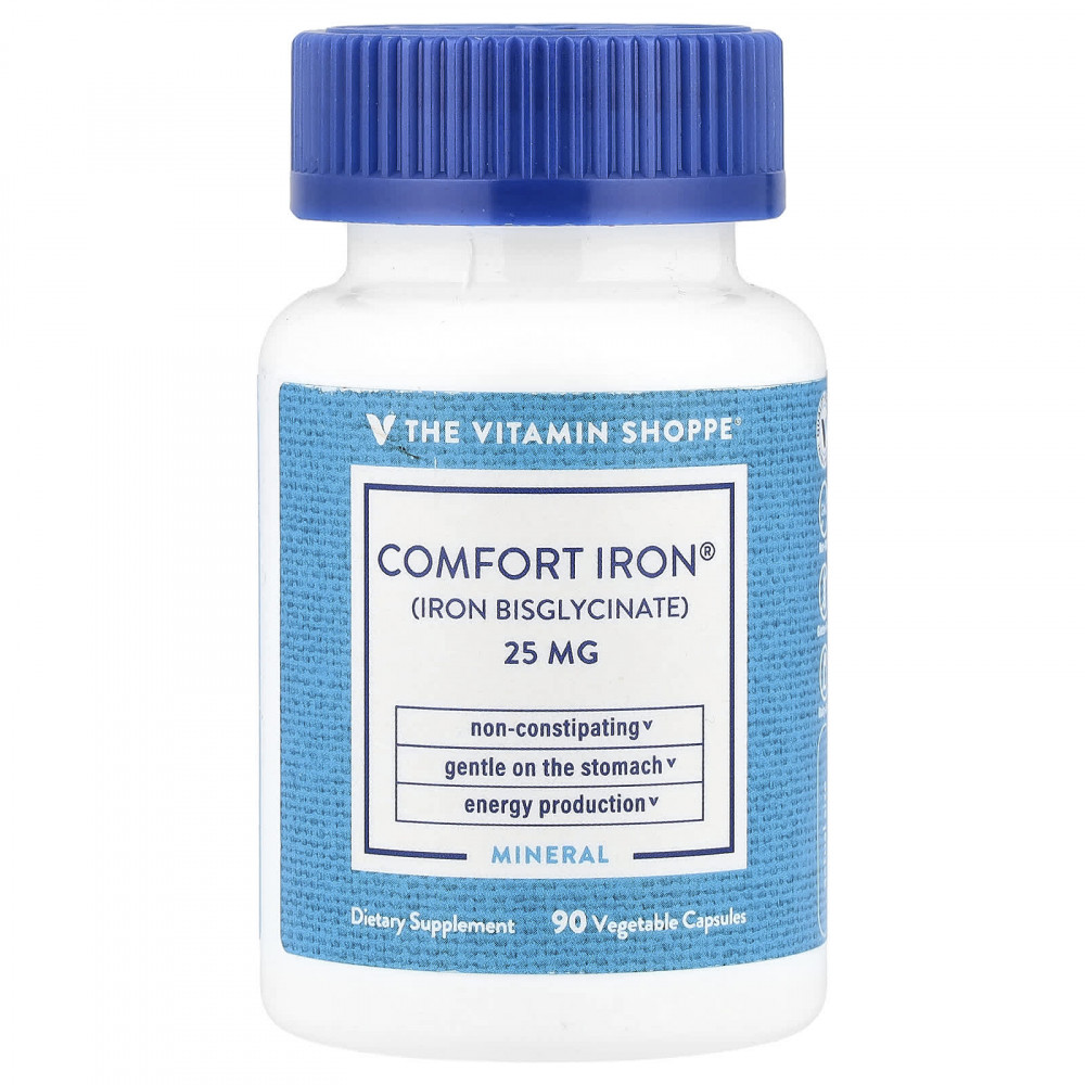 The Vitamin Shoppe, Comfort Iron®, 25 мг, 90 растительных капсул в Москве - eco-herb.ru | изображение The Vitamin Shoppe, Comfort Iron®, 25 мг, 90 растительных капсул в Москве - eco-herb.ru | фото