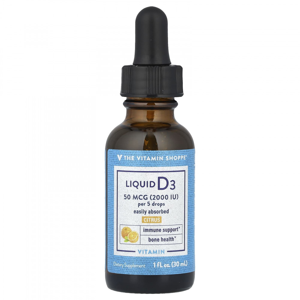 The Vitamin Shoppe, Жидкий витамин D3, цитрус, 50 мкг (2000 МЕ), 30 мл (1 жидк. Унция) в Москве - eco-herb.ru | изображение The Vitamin Shoppe, Жидкий витамин D3, цитрус, 50 мкг (2000 МЕ), 30 мл (1 жидк. Унция) в Москве - eco-herb.ru | фото