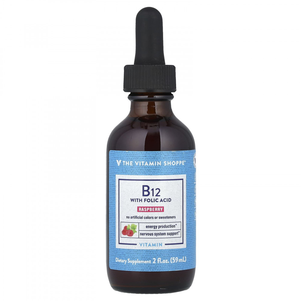 The Vitamin Shoppe, Витамин B12 с фолиевой кислотой, малина, 59 мл (2 жидк. Унции) в Москве - eco-herb.ru | изображение The Vitamin Shoppe, Витамин B12 с фолиевой кислотой, малина, 59 мл (2 жидк. Унции) в Москве - eco-herb.ru | фото