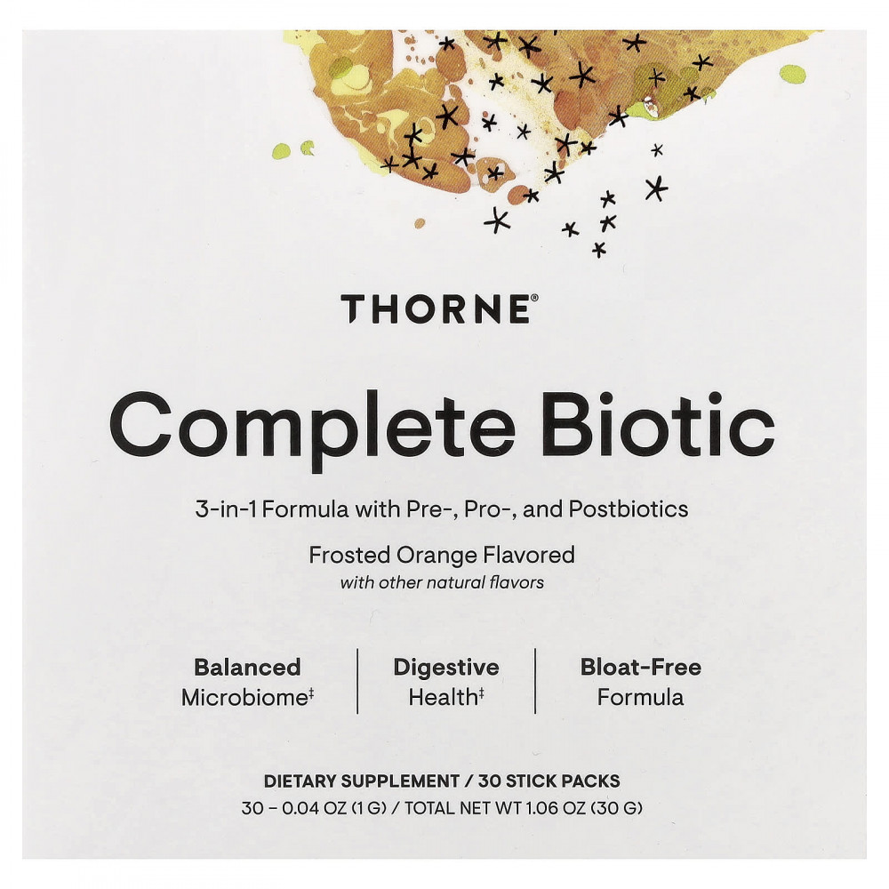 Thorne, Complete Biotic, апельсин в глазури, 30 пакетиков по 1 г (0,04 унции) в Москве - eco-herb.ru | изображение Thorne, Complete Biotic, апельсин в глазури, 30 пакетиков по 1 г (0,04 унции) в Москве - eco-herb.ru | фото