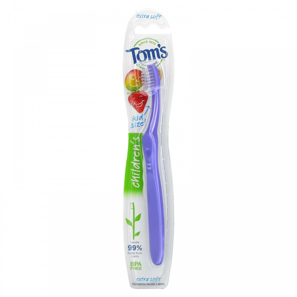Tom's of Maine, Детская зубная щетка, очень мягкая, 1 зубная щетка в Москве - eco-herb.ru | фото